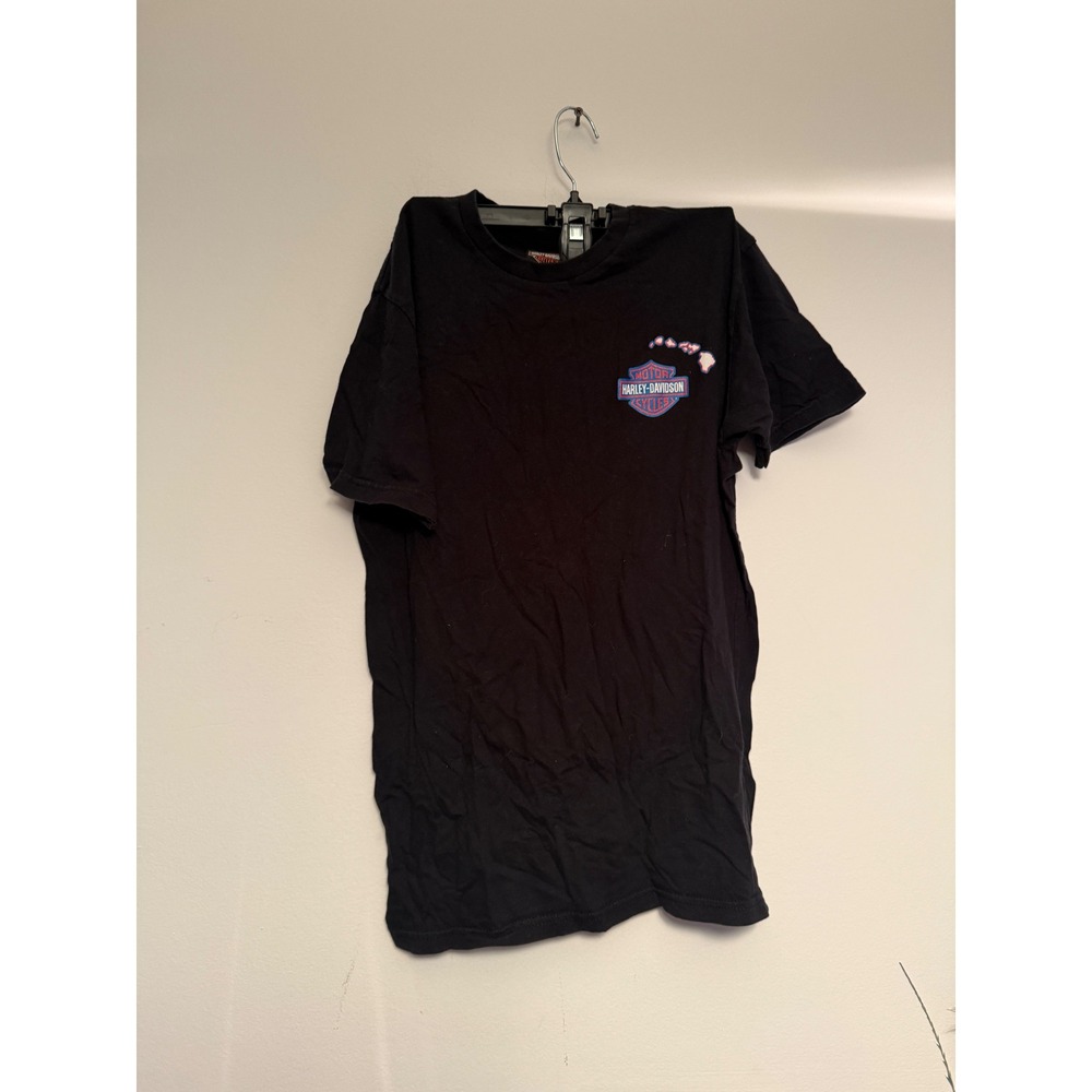 Harley-Davidson‎ Pacific Honolulu Hawaii Skull Union Jack Black T-Shirt Mens S